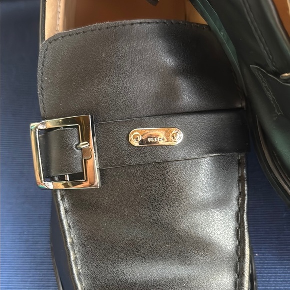 Prada Black Loafers with Decorative Buckles - Picture 2 of 6
